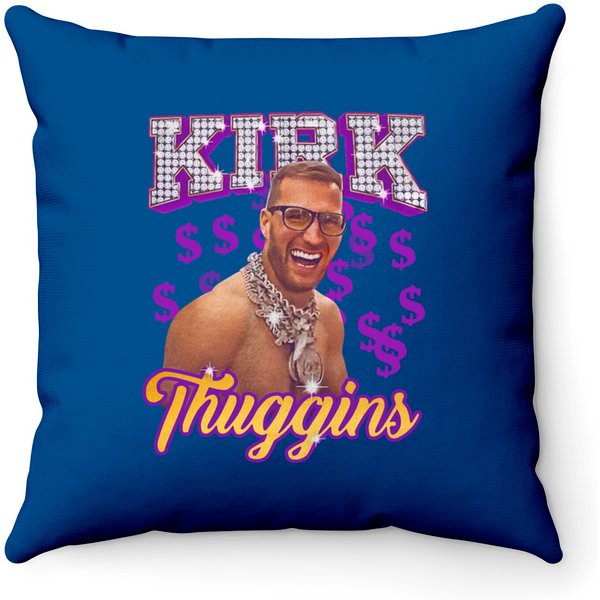 Kirk Cousins Kirk Thuggins Football Fan Unisex Throw Pillows-image