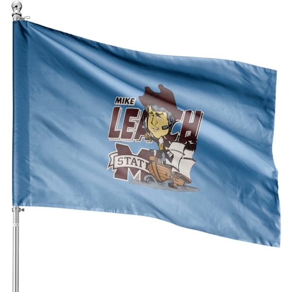 Rip Mississippi State Mike Leach 1961-2022 Classic House Flags-image