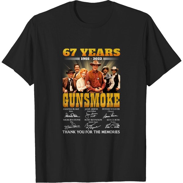 67 Years Gunsmoke Cast Signatures Thank You For Memories Classic T-Shirt-image