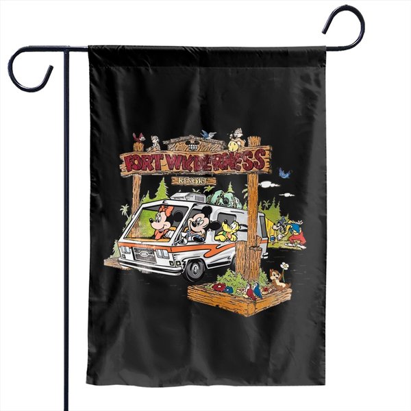 Vintage Fort Wilderness Garden Flags-image