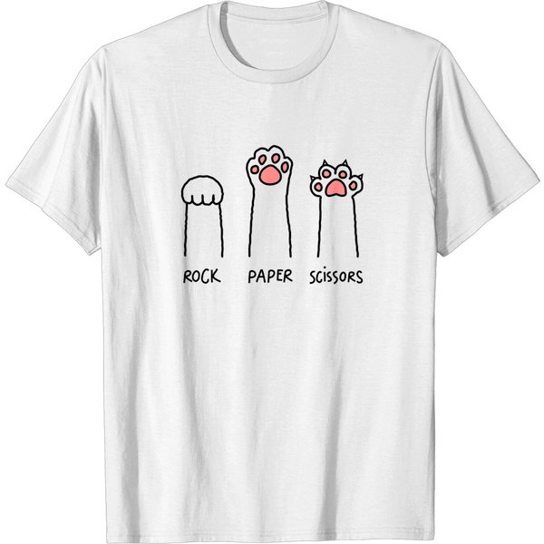 Rock Paper Scissors - Cat - T-Shirt-image