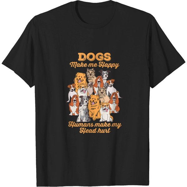 Dogs Make Me Happy Humans Make T-Shirt-image