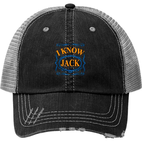 I Know Jack Print Trucker Hats-image