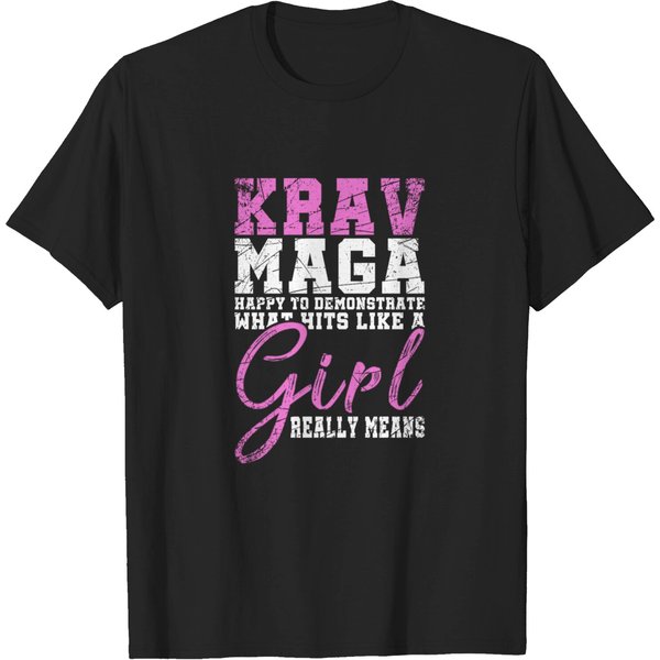 Funy Krav Maga Girl Gift Martial Arts Krav Maga T-Shirt-image