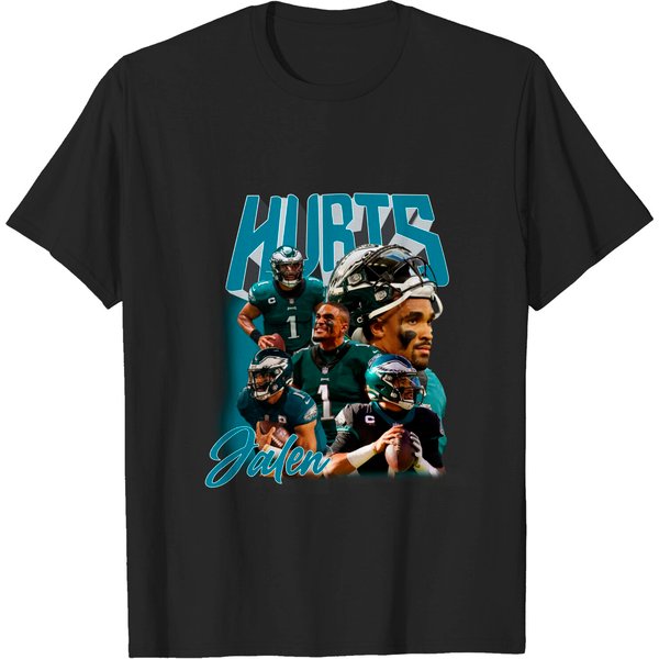 Jalen Hurts Shirt Graphic Sport Tshirt Player Bootleg Unisex Vintage 90S Tee-image