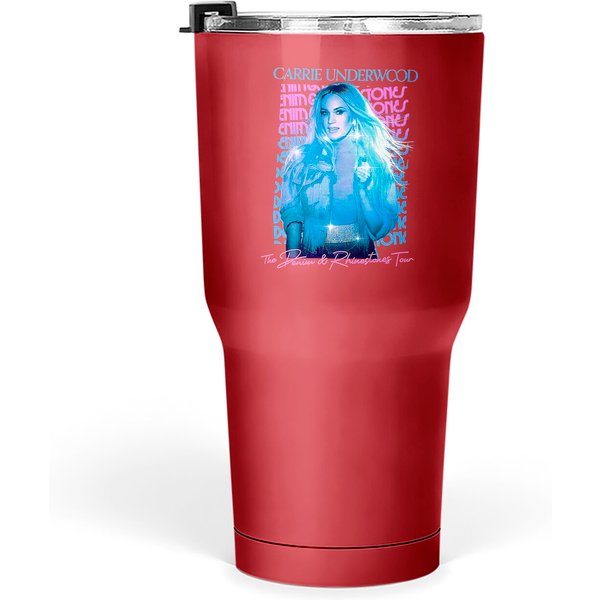 Vintage Carrie Underwood Denim And Rhinestones Tour 2023 Tumblers 30 Oz, Carrie Underwood Fans Tumblers 30 Oz