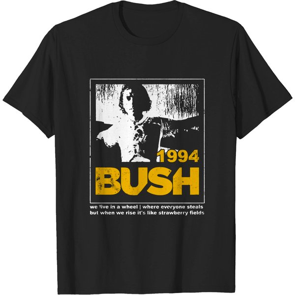Bush Alt Rock Band T Shirt | Glycerine Lyrics 1994 Graphic-image