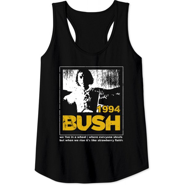 Bush Alt Rock Band Tank Tops | Glycerine Lyrics 1994 Graphic-image