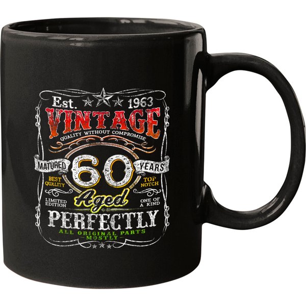 Vintage 1963 Limited Edition 60 Year Old 60Th Birthday Mens Mugs-image