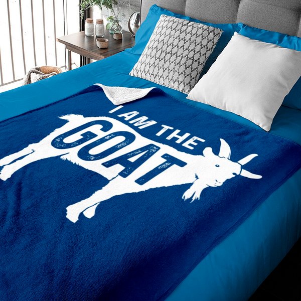 I Am The Goat Greatest Of All Time Funny Goat Baby Blankets-image