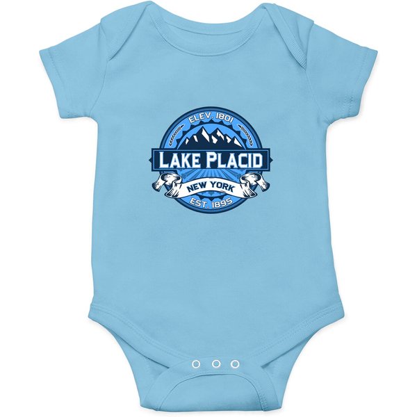 Lake Placid Logo Blue Onesies-image