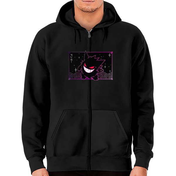 Gengar Zip Hoodies! Perfect For A Gift, Japanese Anime-image