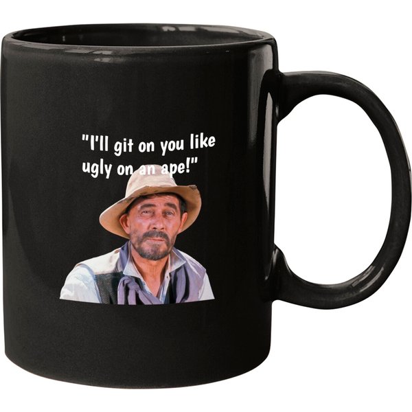 Vintage Tv Westerns Festus Gunsmoke "I'll Git On You Like Ugly On An Ape" Mugs Mugs-image