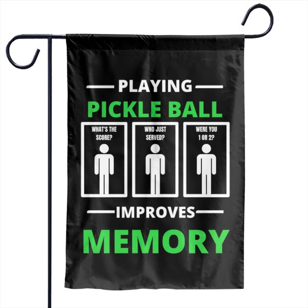 Playing Pickleball Improves Memory Dink Player Pad Garden Flags-image