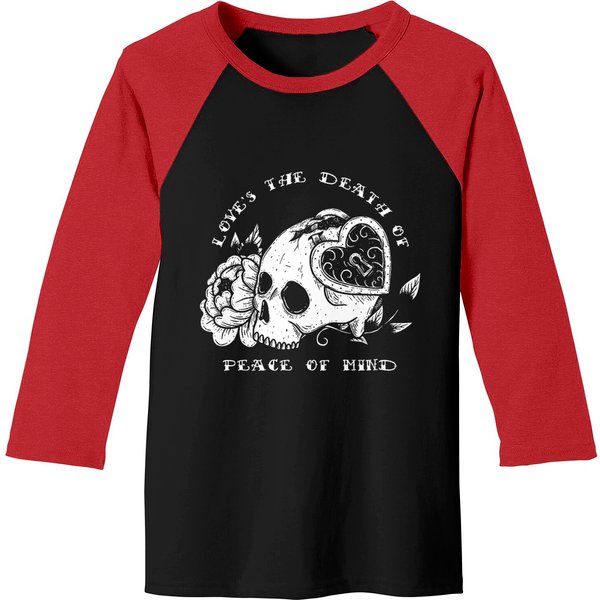 Bad Omens Love's The D.eath Of Peace Of Mind Baseball Tees, Bad Omens Baseball Tees