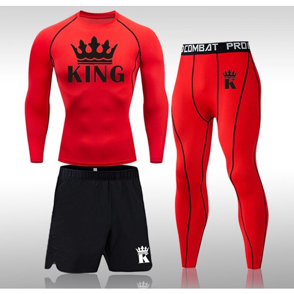 King Men's Sportswear Suits Gym Tights Sets-image