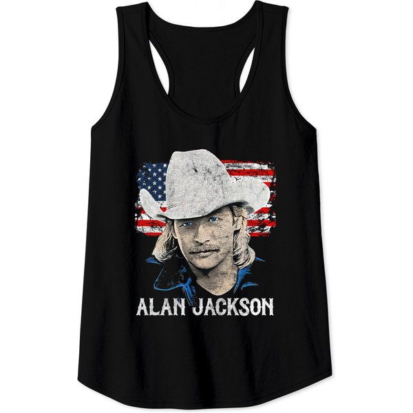 Alan Jackson Vintage Faded 90S Style Fan Tank Tops-image