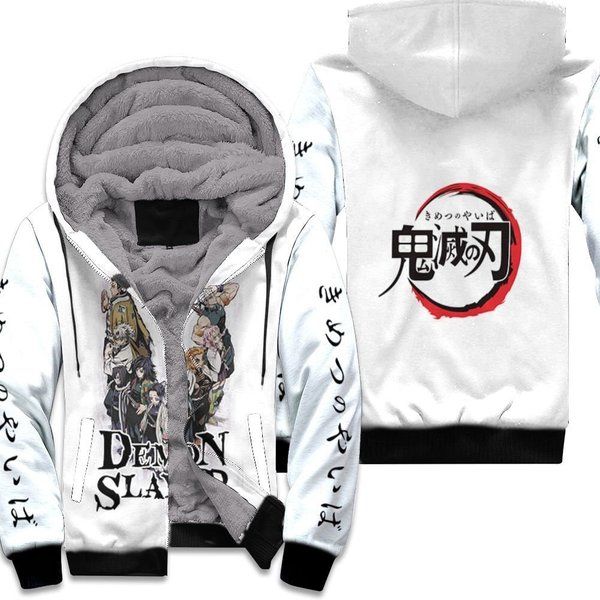 Anime Kimetsu No Yaiba Hashira And Kisatsutai Unisex Fleece Hoodie-image