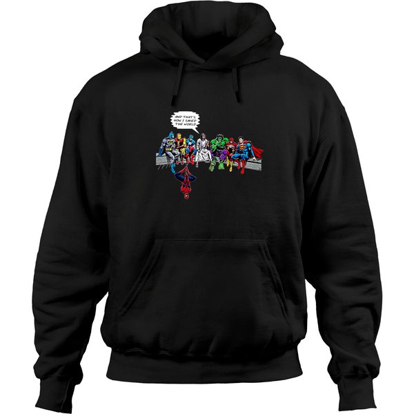 Jesus And Superheroes Thats How I Saved The World Funny Hoodies-image