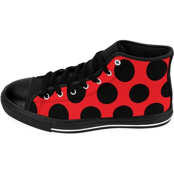 Womens Ladybug Sneakers Adult Lady Bug Costume Shoes Red Black-image