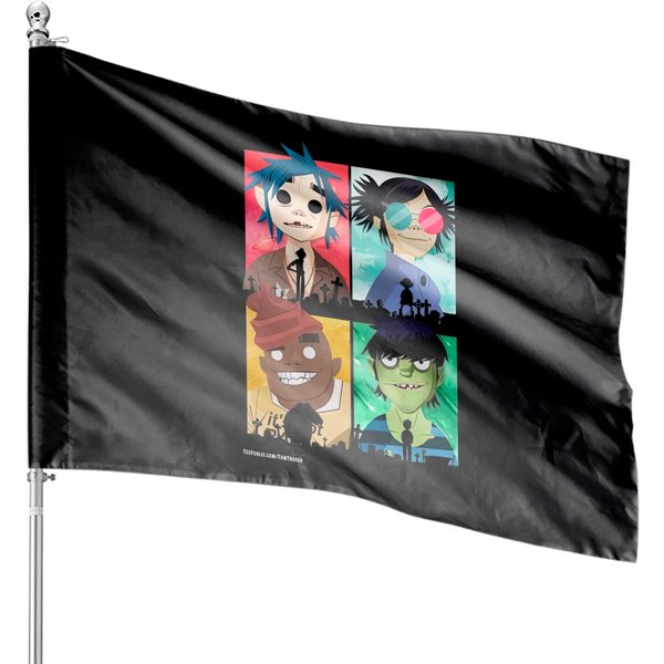 Humanz Gorillaz Unisex House Flags-image