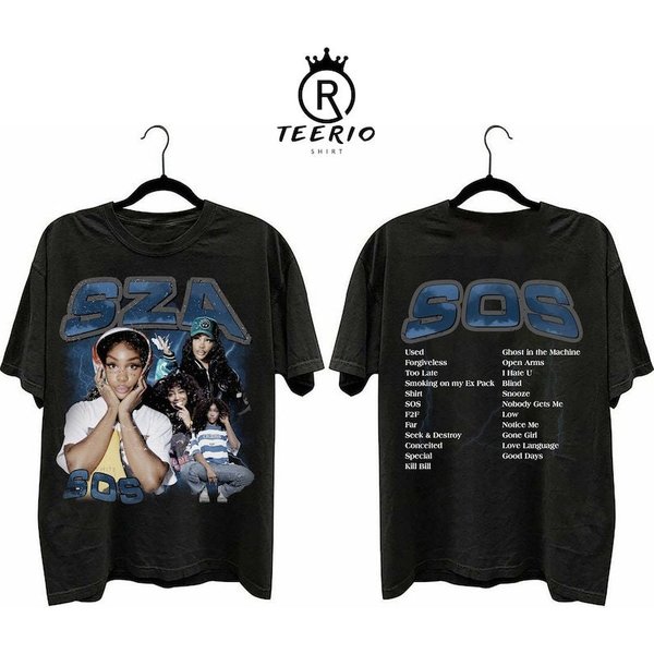 Sza Sos Shirt, Vintage Sza Shirt, Good Days Tee, Vintage Y2K Style Sos Graphic Tee-image