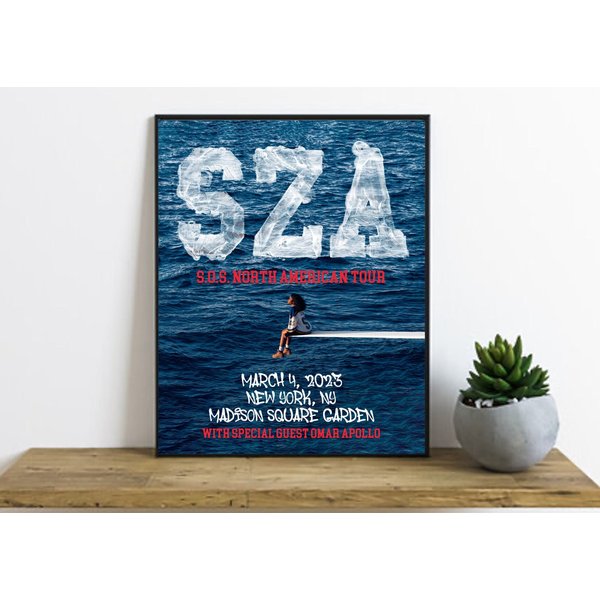 Custom Date Sza Sos Tour Poster Print 2023 Concert Merch