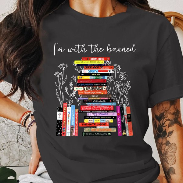 I'm With The Banned, Banned Books Shirt, Banned Books Shirt-image