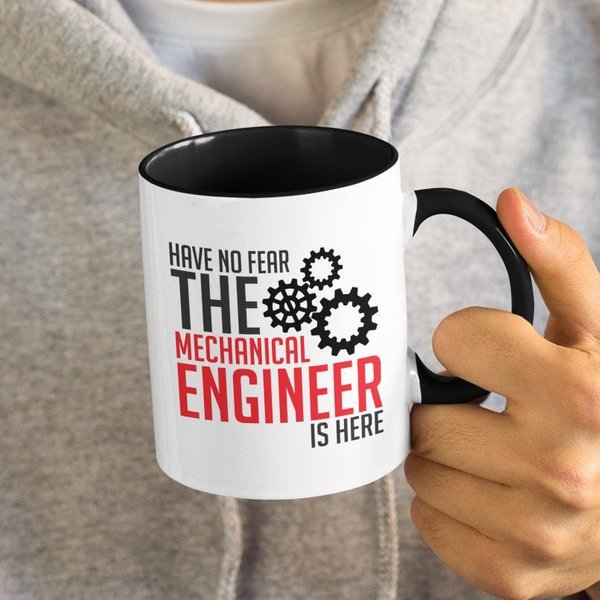 Have No Fear, The Mechanical Engineer Is Here, Engineering Funny Coffee Mug-image