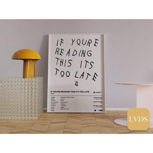 If You're Reading This It's Too Late - Drake Album Poster-image