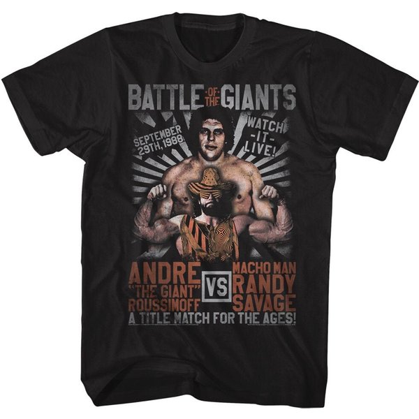 Andre The Giant Macho Man Randy Savage Battle Of The Giants Shirt-image