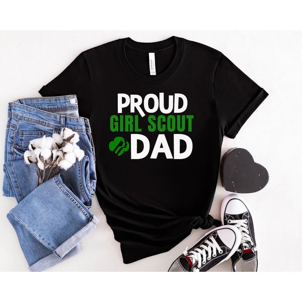 Girl Scout Dad, Troop Leader Gift, Strong Dad, Girl Scout Daisy Dad Gifts,Scout Troop Shirt-image