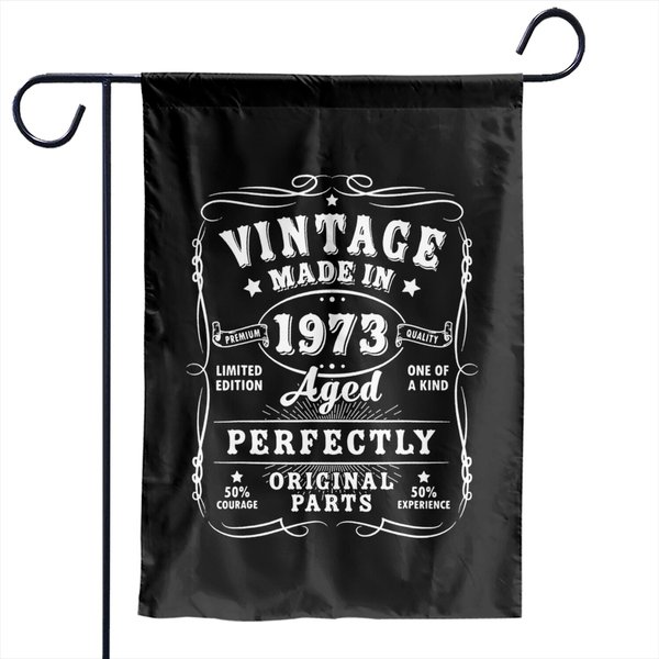 Vintage Made In 1973 50th Birthday Decorations Garden Flags