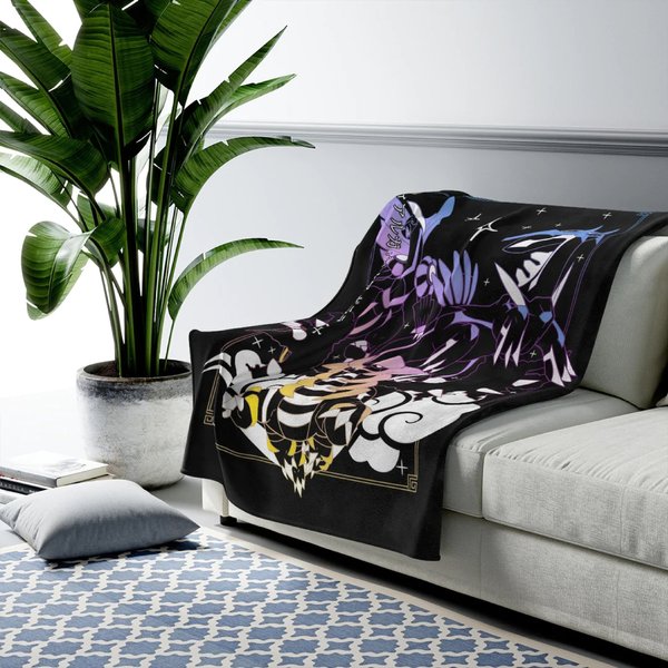 Dialga Palkia Giratina Blanket Blanket! Perfect For A Gift, Present, Holiday, Birthday! Japanese Anime-image