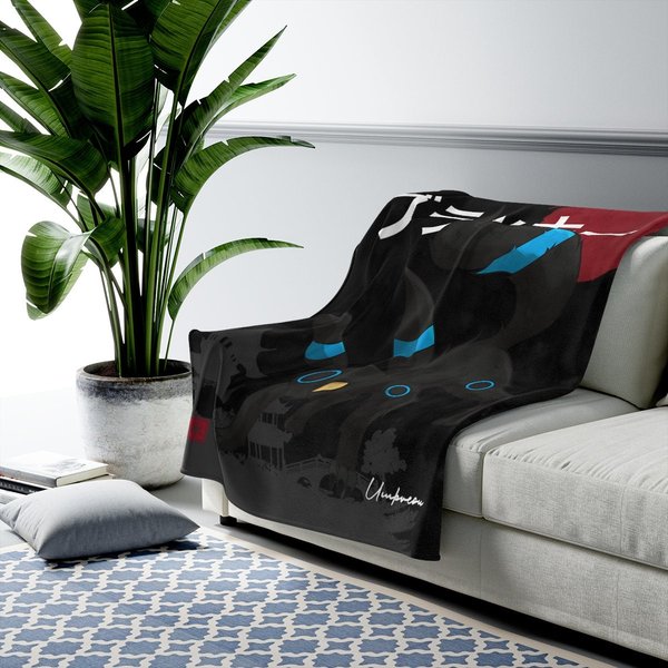 Umbreon Blanket! Perfect For A Gift, Present, Holiday, Birthday! Japanese Anime-image