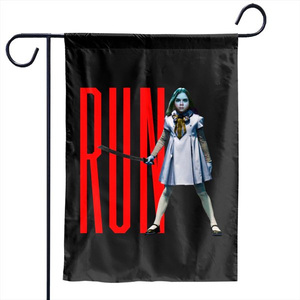 M3Gan You Should Probably Run Garden Flags, M3Gan Movie Garden Flags, Dance With M3Gan Garden Flags-image