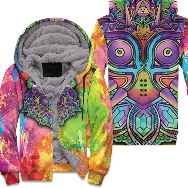 Majora Antagonist Legend Of Zelda Abstract 3D Fleece Zip Hoodies-image