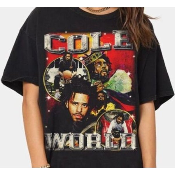 Vintage J Cole T-Shirt, Rapper Raptees T-Shirt-image