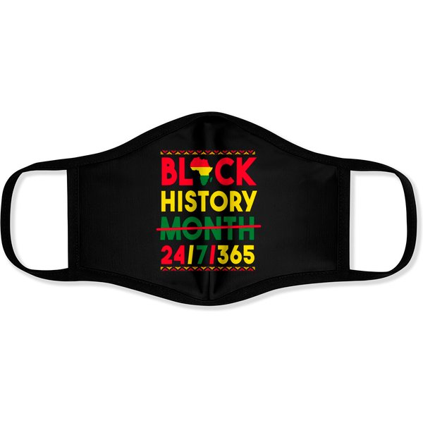 Black History Month One Month Cant Hold Our History 24 7 365 Face Masks-image