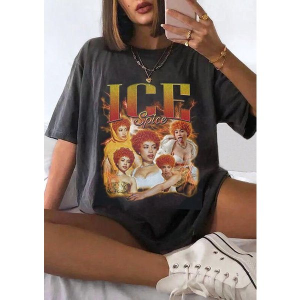 Vintage 90S Ice Spice Rapper T-Shirt-image
