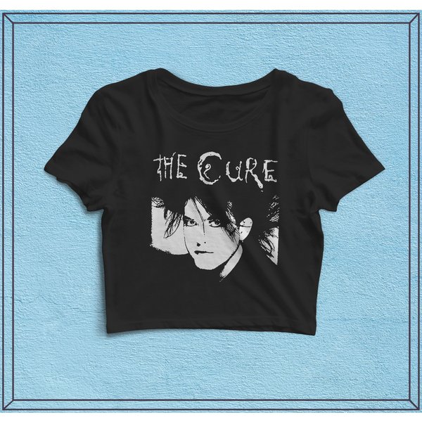 The Cure Robert Smith Vintage Crop Top - Music Shirt, The Cure Shirt-image