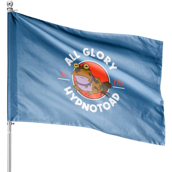 All Glory To The Hypno Toad Vintage House Flags, Futurama Hypnotoad House Flags-image