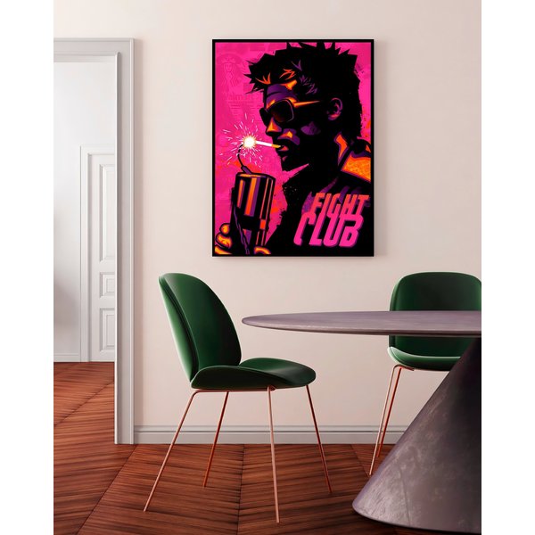 Fight Club Movie Hand Drawn Poster