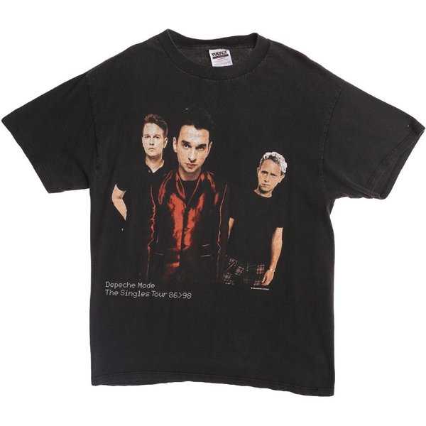 Depeche Mode The Singles Tour 86 > 98 Black Graphic T-Shirt-image