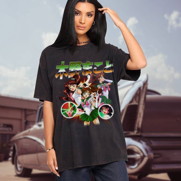 Vintage Sailor Jupiter T-Shirt - Sailor Moon Anime Apparel-image