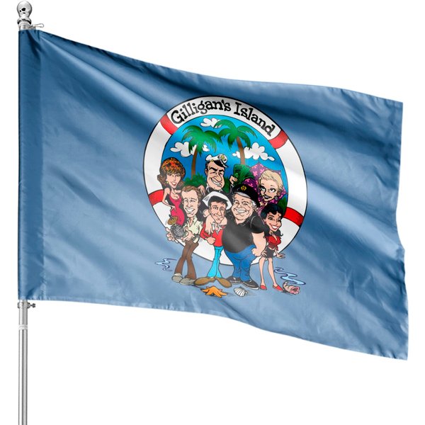 Gilligans Island Crew Color House Flags-image