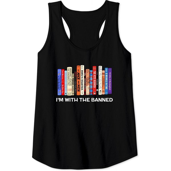 I'm With The Banned Tank Tops - Banned Books Merchandise-image