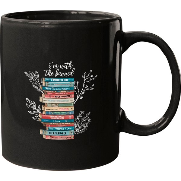 I'm With The Banned Mugs, Reading Teacher Mugs, Bookish Banned Books Mugs-image