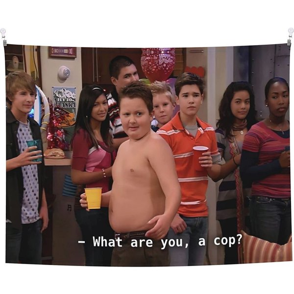 Gibby What Are You A Cop Tapestry Wall Hanging Art Tapestry-image