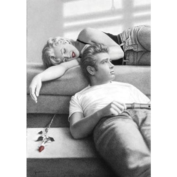 Marilyn Monroe James Dean Art Poster-image